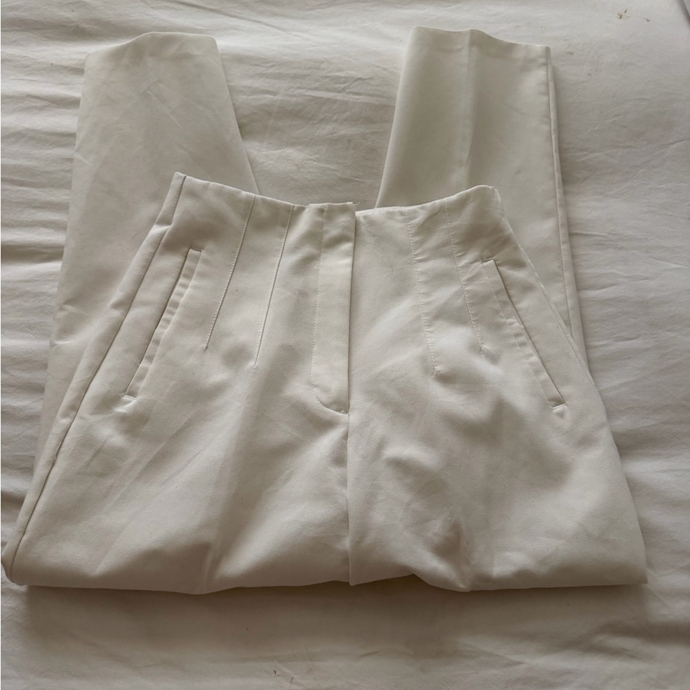 Zara Women's Elegant White Trousers